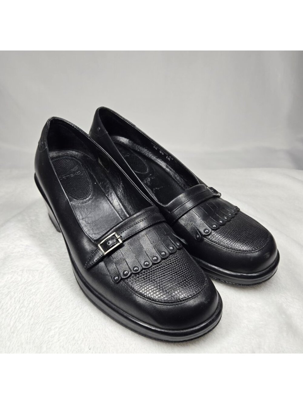 DANSKO Black Leather Slip On Loafers Shoes Women's Size 42 US Size 10.5